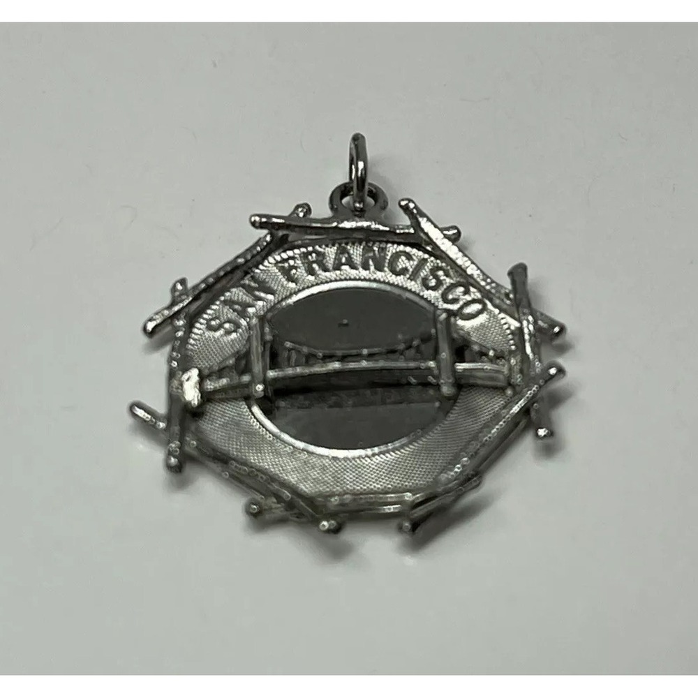 Vintage CREA San Francisco Sterling Silver Pendant Golden Gate Bridge